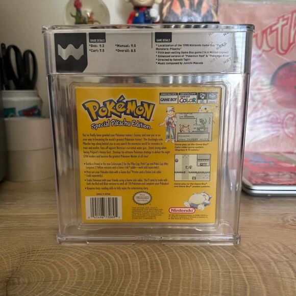 WATA Grade 8.5 Pokemon Yellow & Red CIB Charizard Pikachu Nintendo Gameboy - Picture 7 of 9